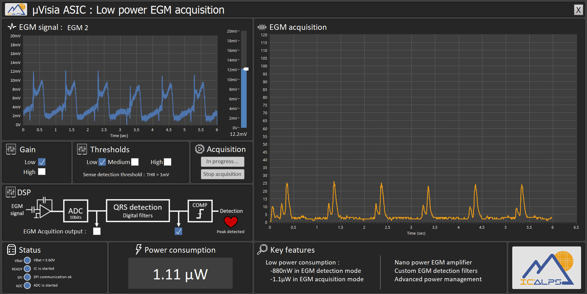Demo: Low power EGM acquisition